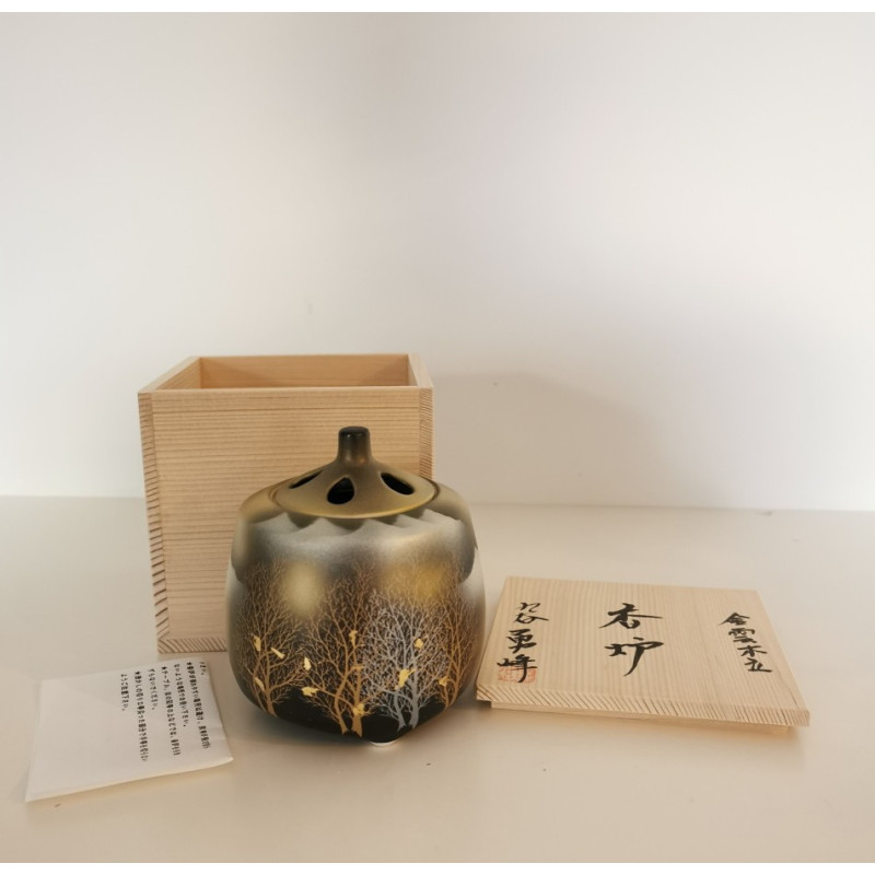 Brule-encens ou parfums japonais Bois doré Kutani