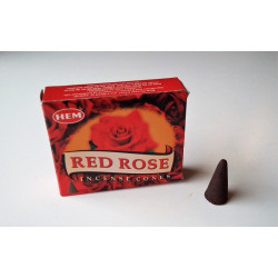 Encens indien Hem - red rose - cônes