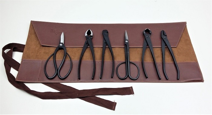 Trousse outils bonsai - Vente de trousse à outils pour bonsai en cuir